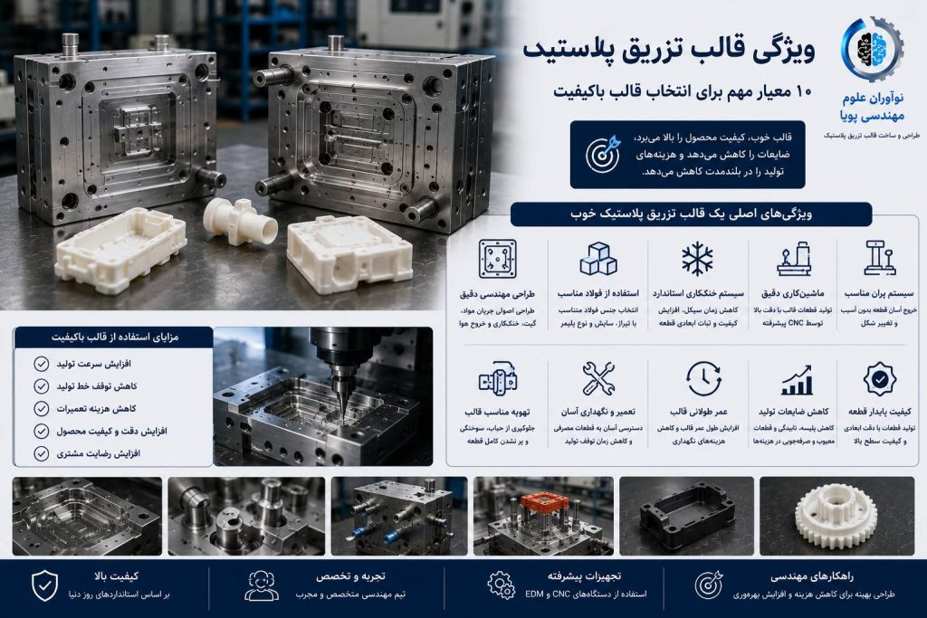 ویژگی قالب تزریق پلاستیک خوب