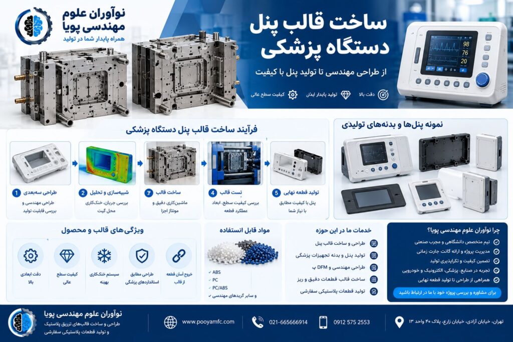 ساخت قالب پنل دستگاه پزشکی