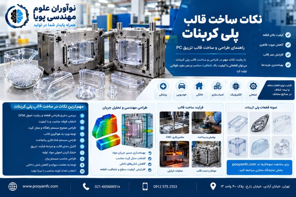 نکات ساخت قالب پلی کربنات